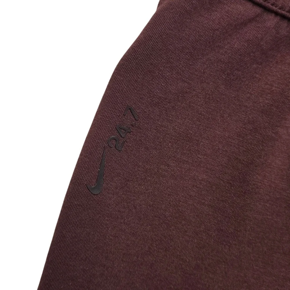 Nike 24.7 Womens Large Dri-FIT Soft Joggers Mid Rise Ankle Length Burgundy Taper